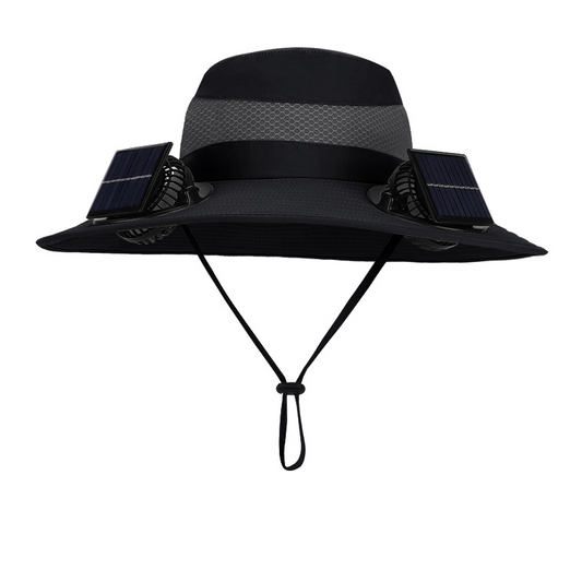 Solar-Powered Dual Fan Hat